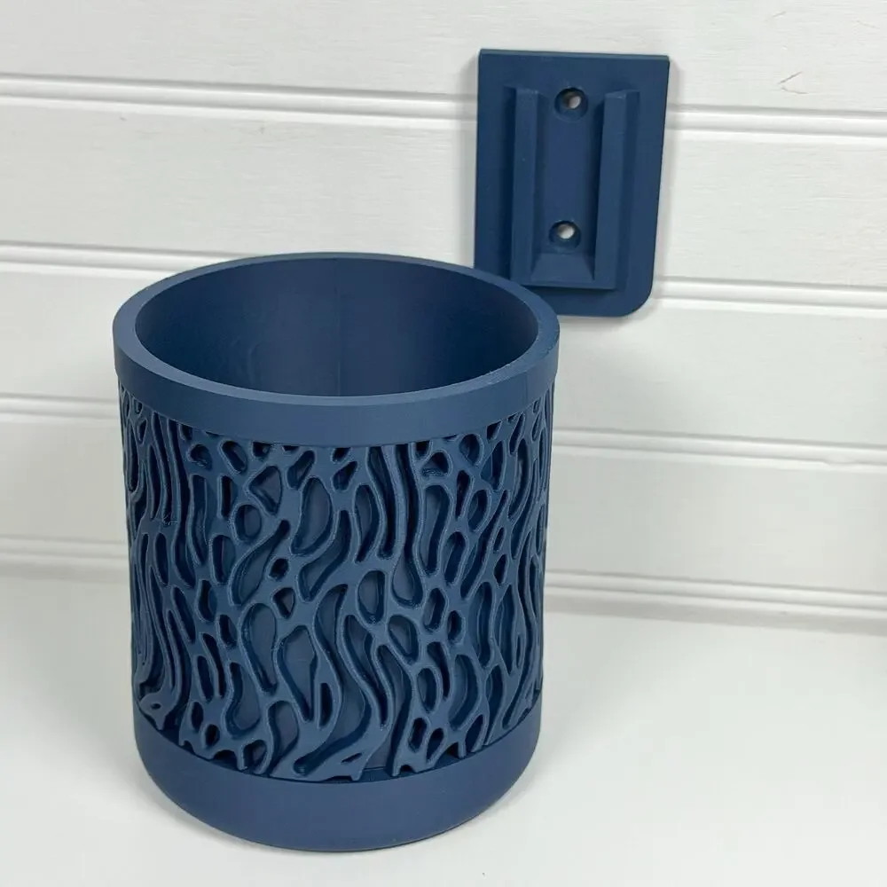 Grove Wall Hanging Planter, Indoor Plant Pot, Screw On Drip Tray, Geometric